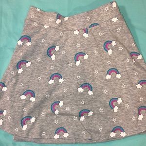 Grey Skirt w/ Rainbows & Stars